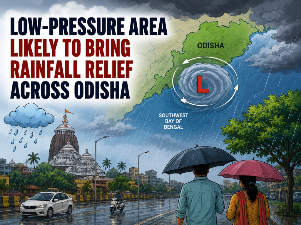 Low-Pressure Area Likely to Bring Rainfall Relief Across Odisha