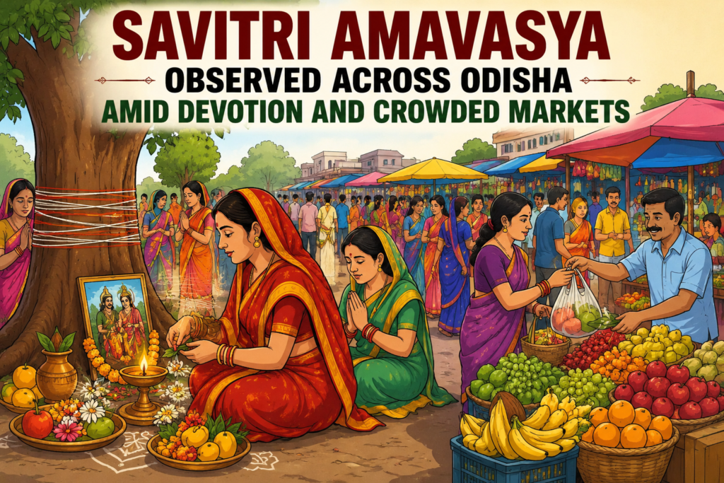 Savitri Amavasya Observed Across Odisha Amid Devotion and Crowded Markets