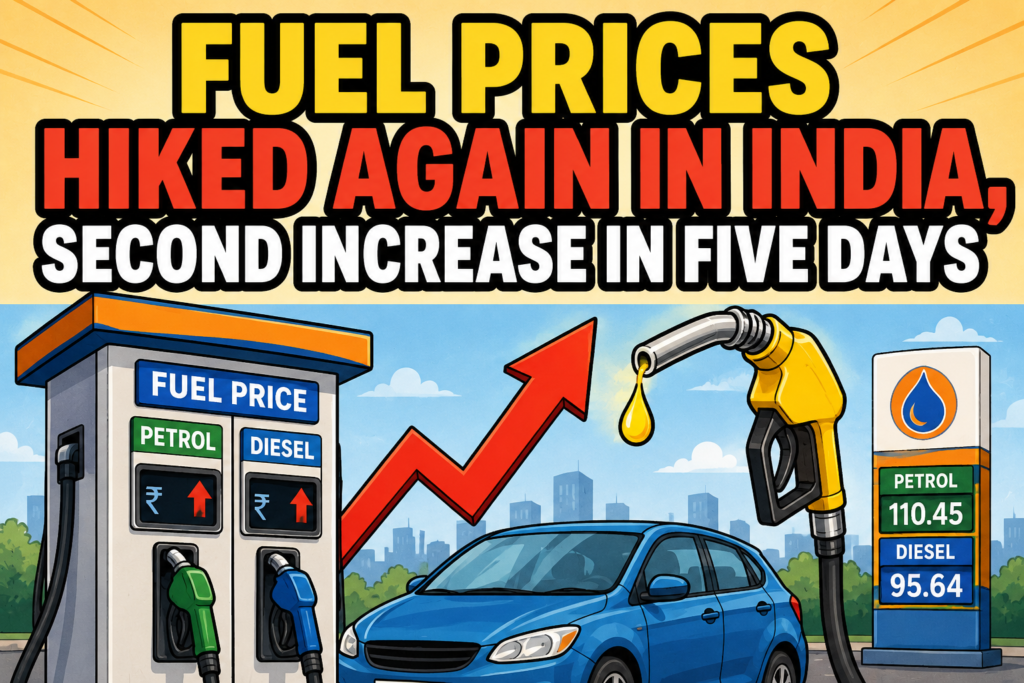 Fuel Prices Hiked Again Across India, Second Increase in Five Days