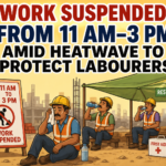 Work Suspended From 11 AM–3 PM Amid Heatwave to Protect Labourers