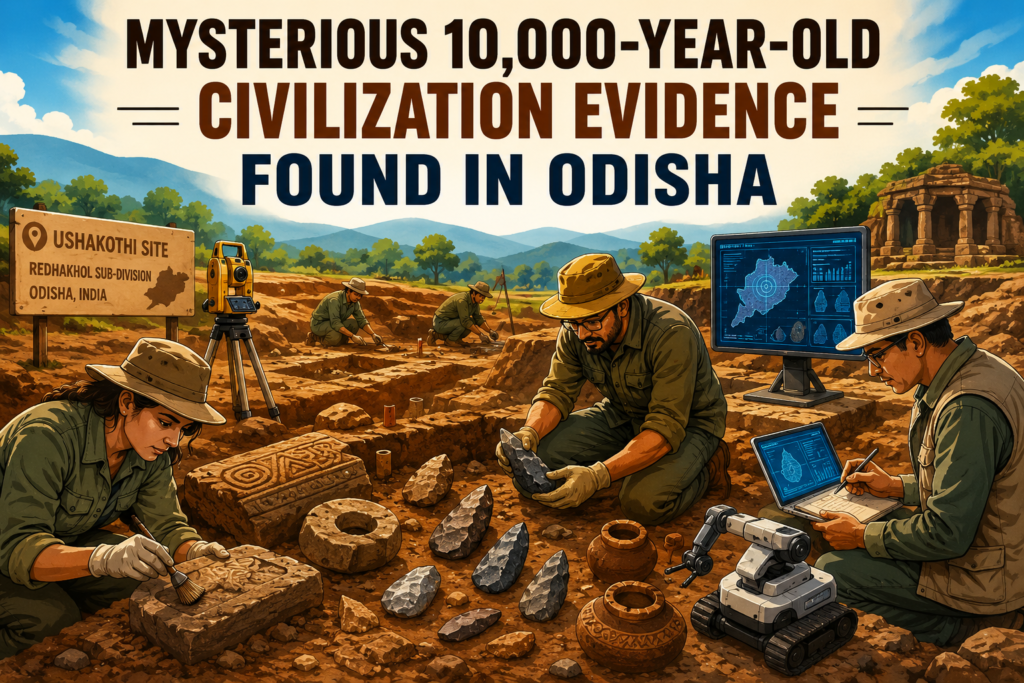 Mysterious 10,000-Year-Old Civilization Evidence Discovered in Odisha’s Ushakothi Site