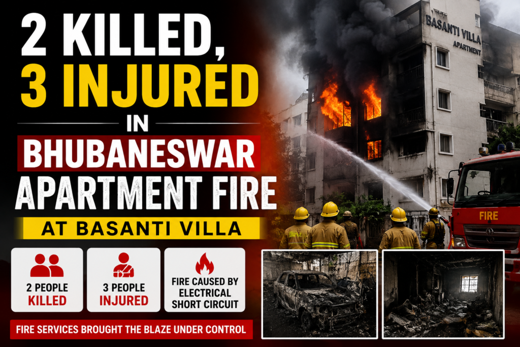 2 Killed, 3 Injured in Bhubaneswar Apartment Fire at Basanti Villa