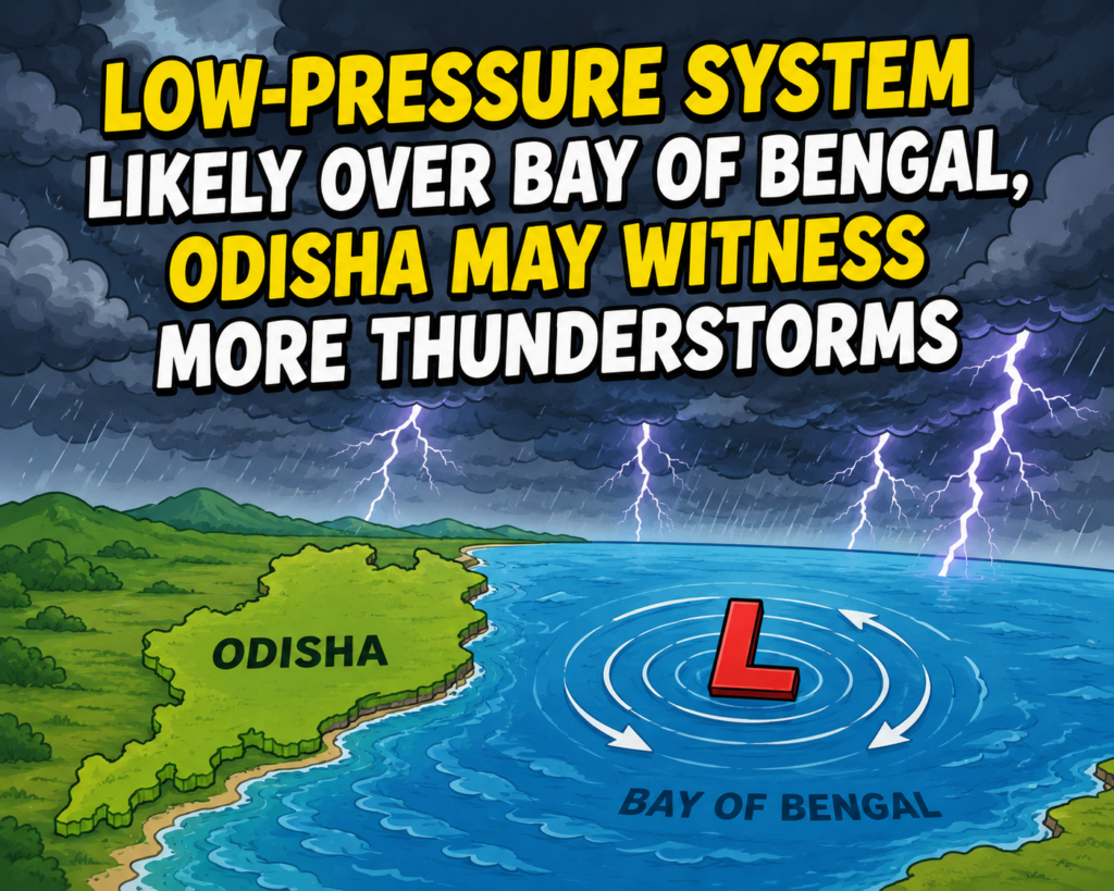 Low-Pressure System Likely Over Bay of Bengal, Odisha May Witness More Thunderstorms