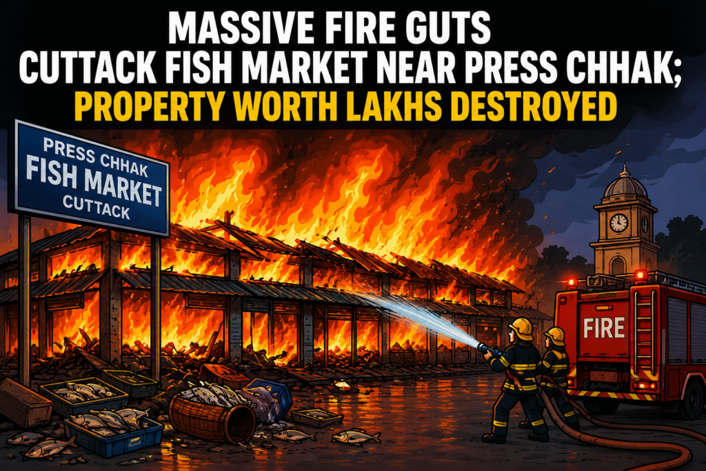Cuttack Fish Market Fire: Market Gutted, Losses Worth Lakhs Reported