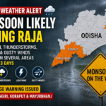 Odisha Weather Alert: Monsoon Likely to Arrive During Raja, Orange Warning for Three Districts