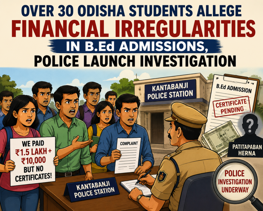 Over 30 Odisha Students Allege Financial Irregularities in B.Ed Admissions, Police Launch Investigation