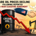 Crude Oil Prices Decline Following Reported US-Iran Ceasefire Agreement