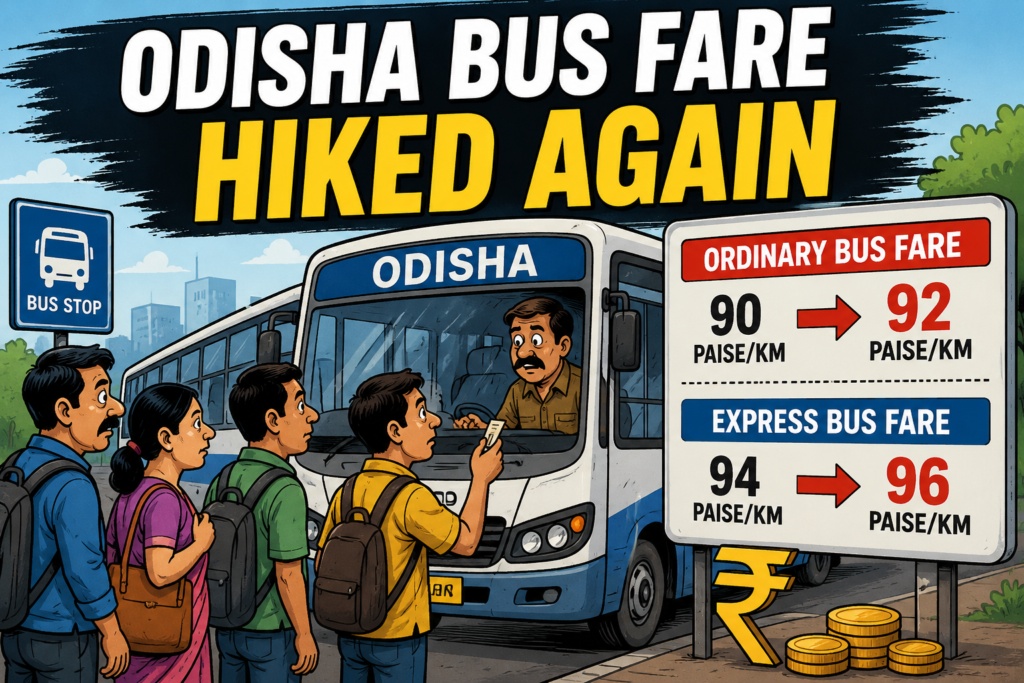 Odisha Bus Fare Hiked Again; Ordinary and Express Bus Fares Increased by 2 Paise Per Km