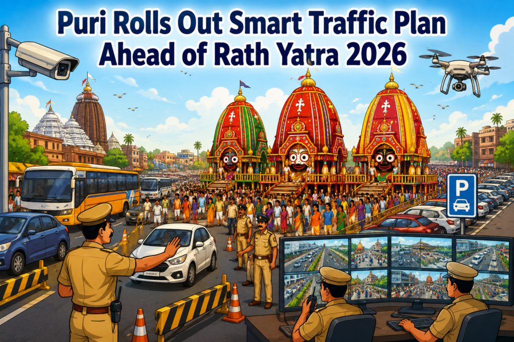 Puri Traffic Control Room prepares traffic and parking arrangements ahead of Rath Yatra 2026