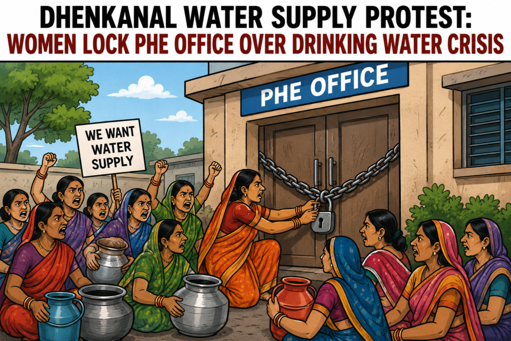 Dhenkanal Water Supply Protest: Women Lock PHE Office Over Drinking Water Crisis