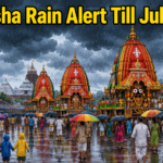 Rain clouds over Odisha as the weather department issues a heavy rainfall alert till July 26.