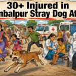 Residents injured after a stray dog attack in Sambalpur's Gobindpur region.