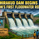 Hirakud Dam opening four gates for the season's first floodwater release in Odisha