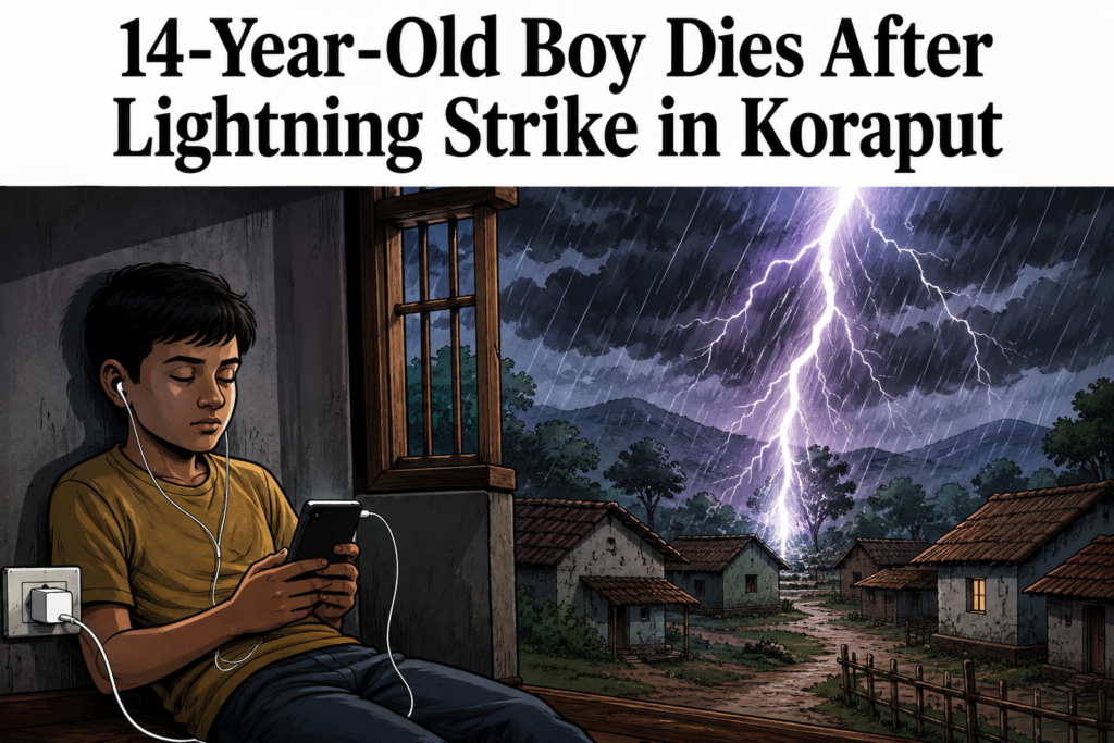 14-year-old boy dies after lightning strike in Darengaba village of Koraput