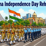 Full-dress rehearsal for Odisha Independence Day at Gandhi Marg in Bhubaneswar