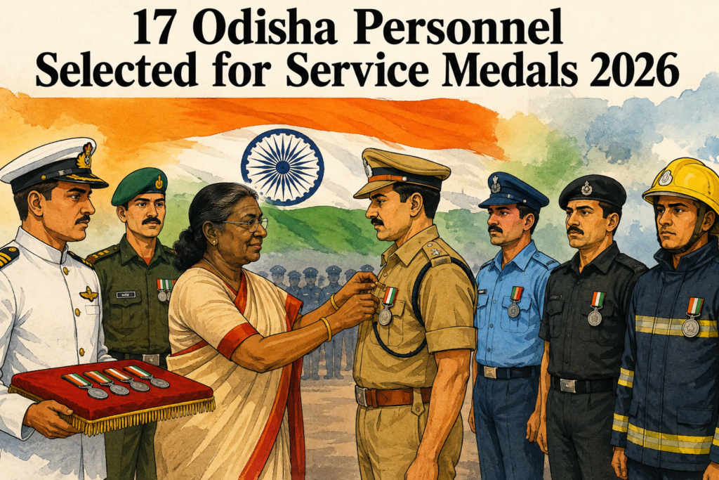 Odisha personnel selected for Service Medals 2026