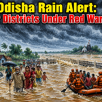 Heavy rainfall and flooding in Odisha during red alert