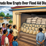 Relief chuda meant for flood-affected people allegedly stored inside a club building