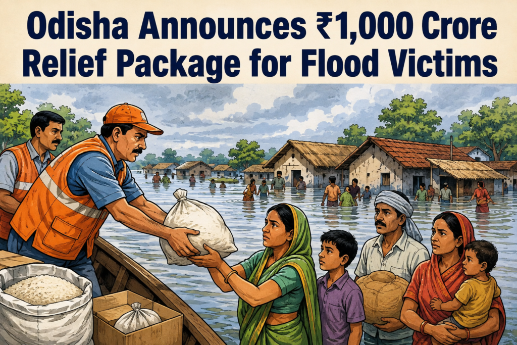 Odisha flood relief measures and assistance for flood-affected people