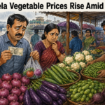 Rourkela vegetable market showing rising prices amid floods and heavy rainfall in Odisha