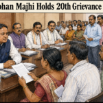 Odisha Chief Minister Mohan Charan Majhi during the 20th public grievance hearing in Bhubaneswar