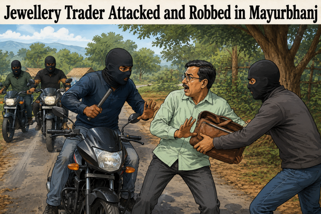 Jewellery trader attacked and robbed by four masked men in Mayurbhanj