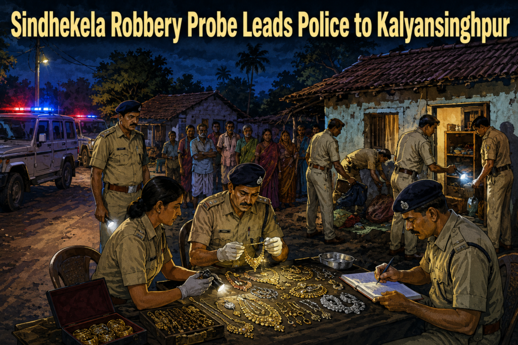 Balangir Police investigation into Sindhekela robbery and recovery of gold and silver in Kalyansinghpur