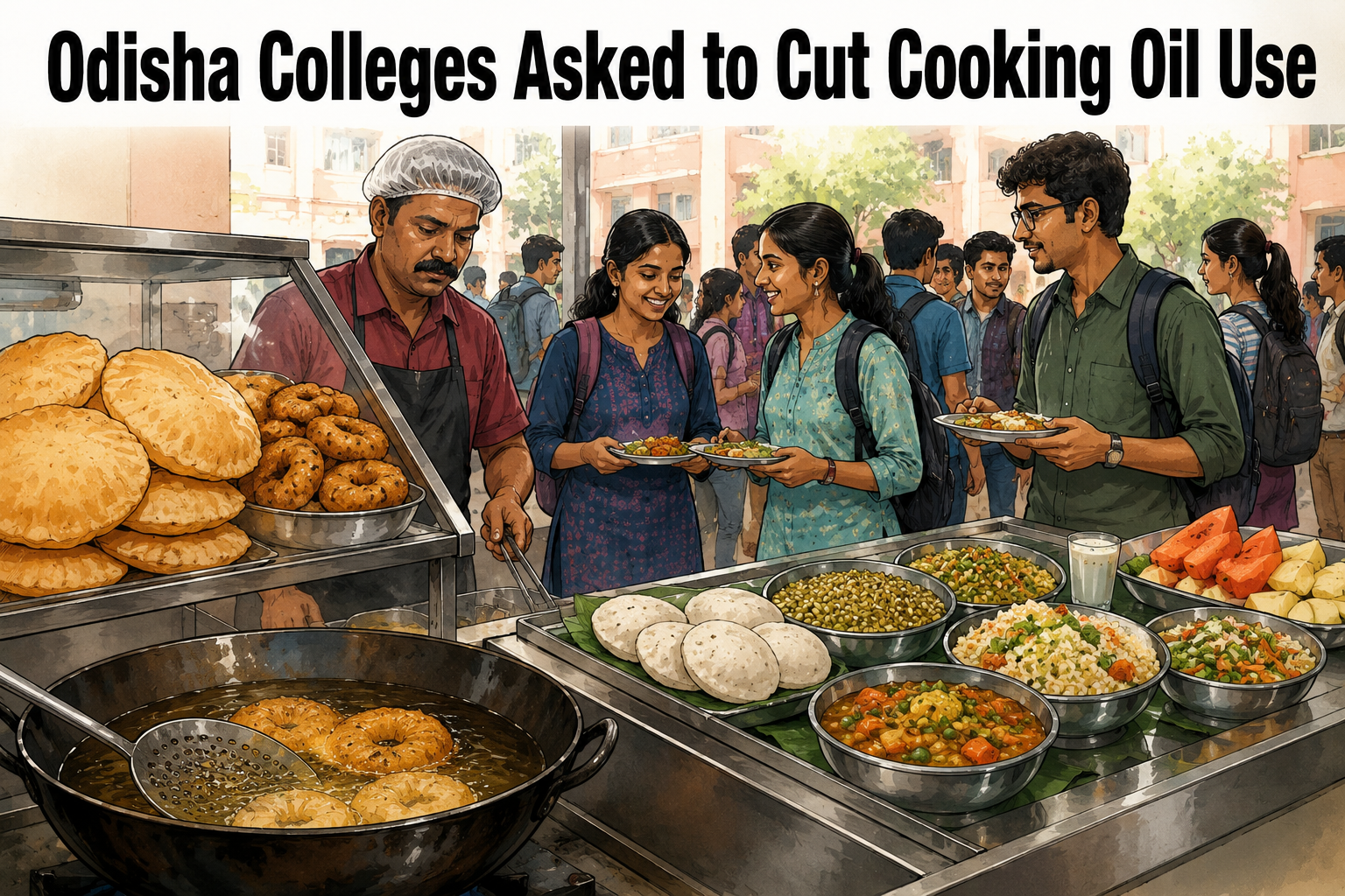 Odisha college canteen menu changes with reduced cooking oil and fewer deep-fried foods
