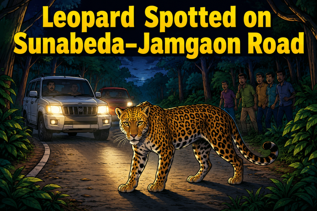 Leopard reportedly spotted on the Sunabeda–Jamgaon road inside Sunabeda Wildlife Sanctuary in Nuapada district.