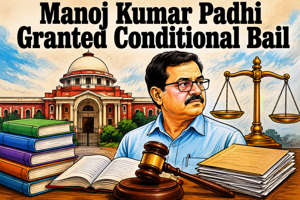 Former SCERT Director Manoj Kumar Padhi granted conditional bail in Odisha textbook error case.
