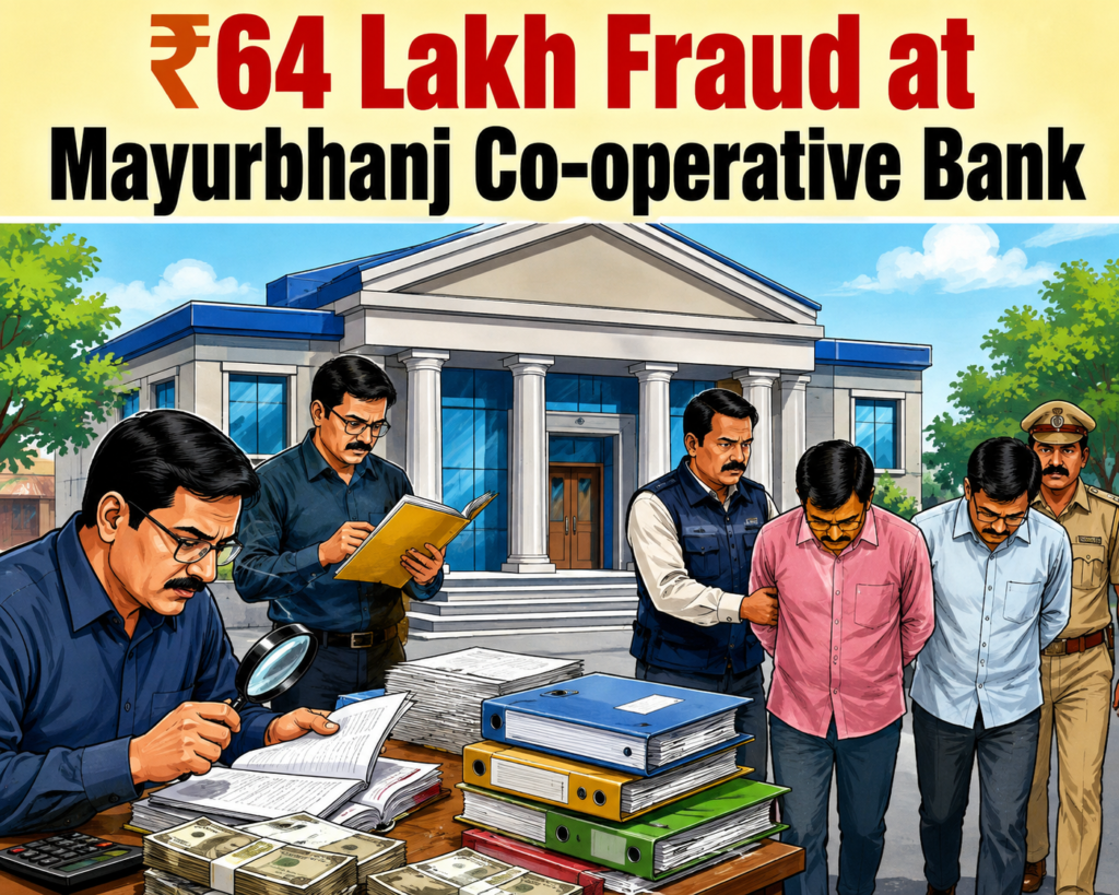 Police investigation into the alleged ₹64 lakh fraud at Mayurbhanj Central Co-operative Bank Bahalda Branch