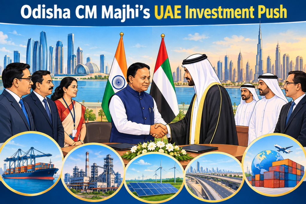 Odisha CM Mohan Charan Majhi during Odisha’s UAE investment outreach