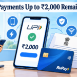 Government notification keeping UPI payments up to ₹2,000 free of charges