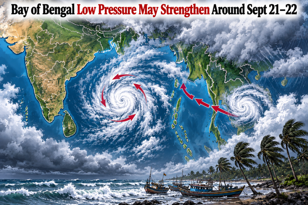 Bay of Bengal Low Pressure Likely to Strengthen Around September 21–22