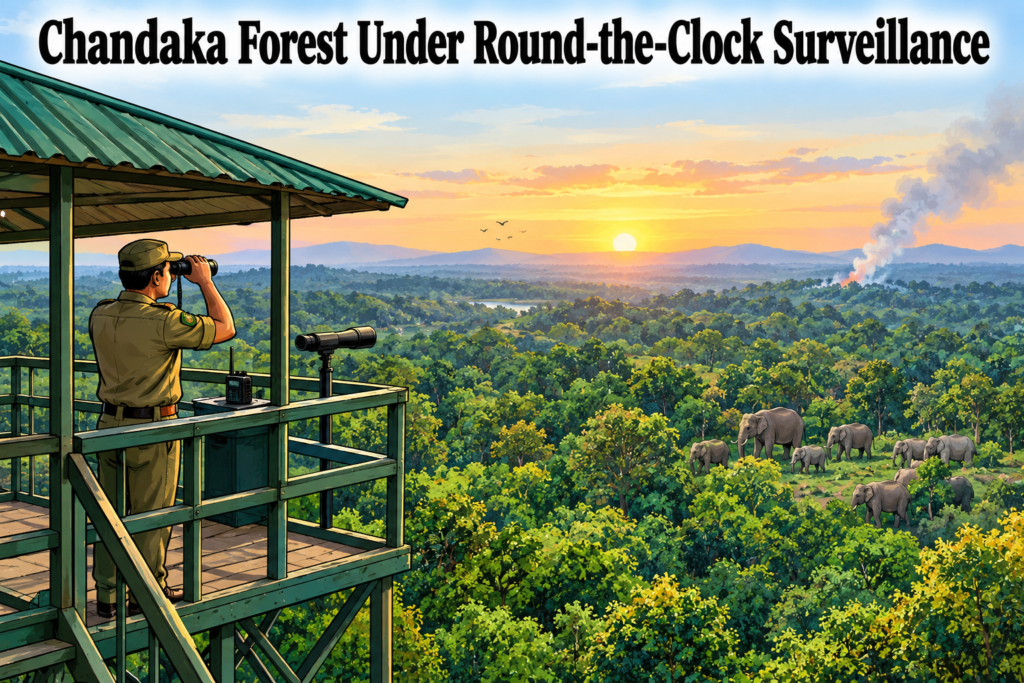 Chandaka Forest Under Round-the-Clock Watchtower Surveillance