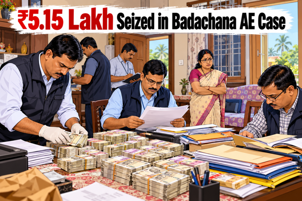 Odisha Vigilance Seizes ₹5.15 Lakh in Badachana AE Case