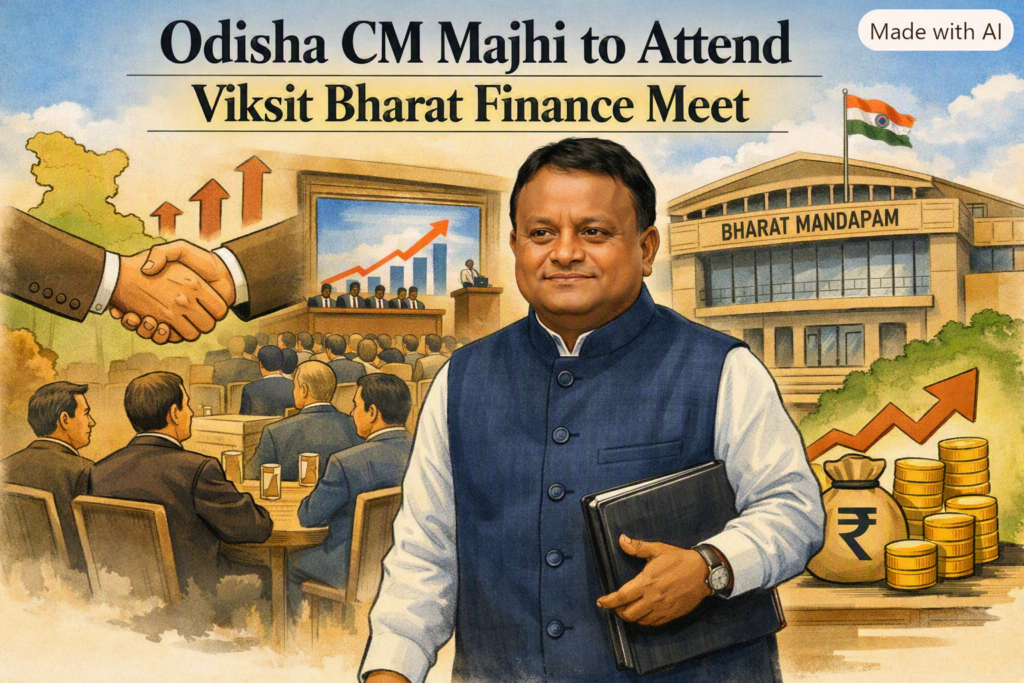 Odisha Chief Minister Mohan Charan Majhi at the Viksit Bharat finance conference in New Delhi