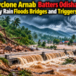 Heavy rainfall triggered by Cyclone Arnab causes flooding, road disruptions and landslides across southern Odisha.