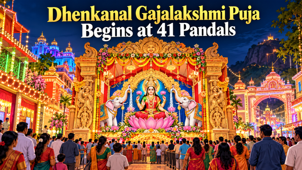 Dhenkanal Gajalakshmi Puja Begins at 41 Pandals